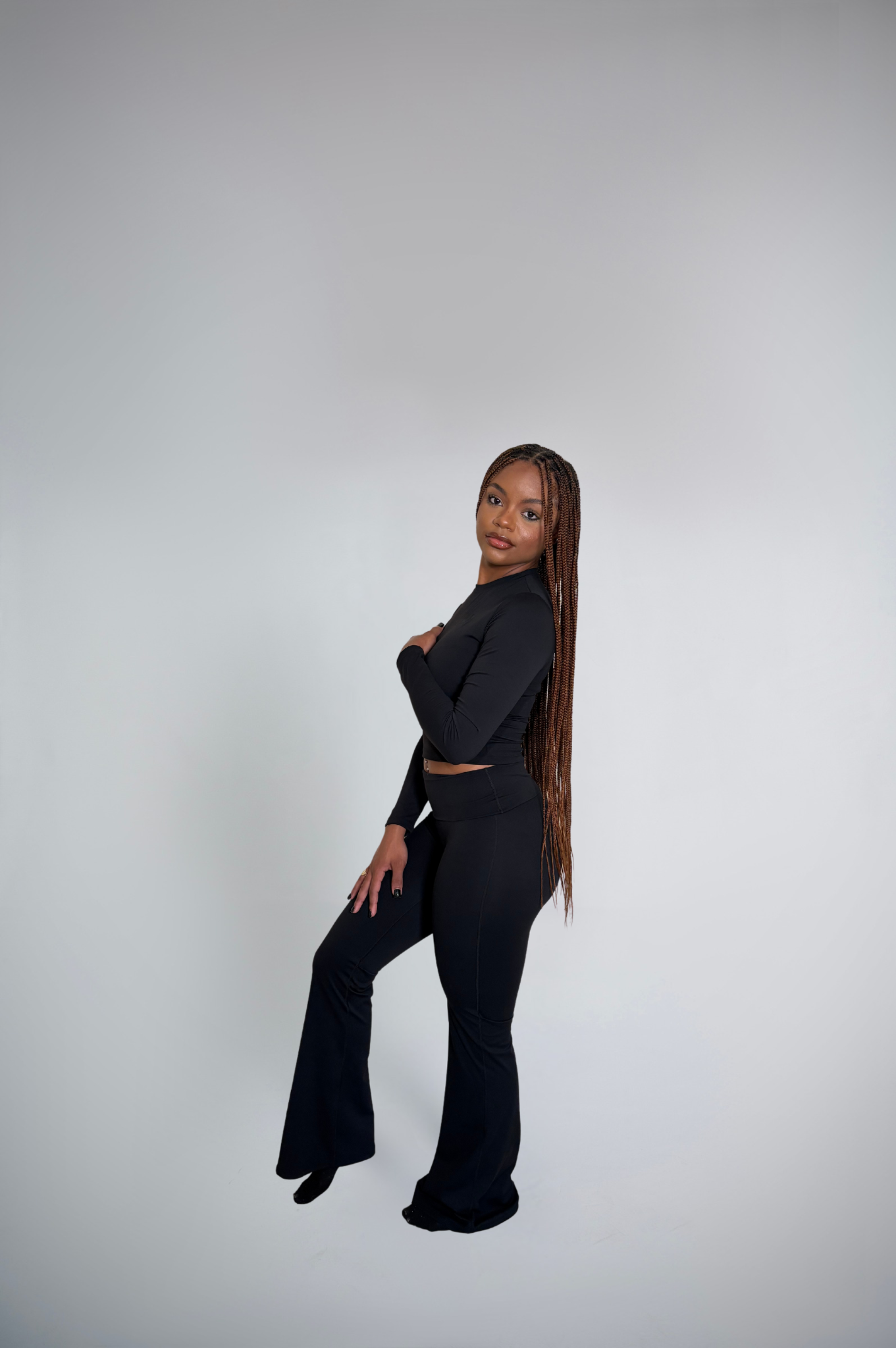 4Leaf Flared Leg Two Piece Set (Long Sleeved)